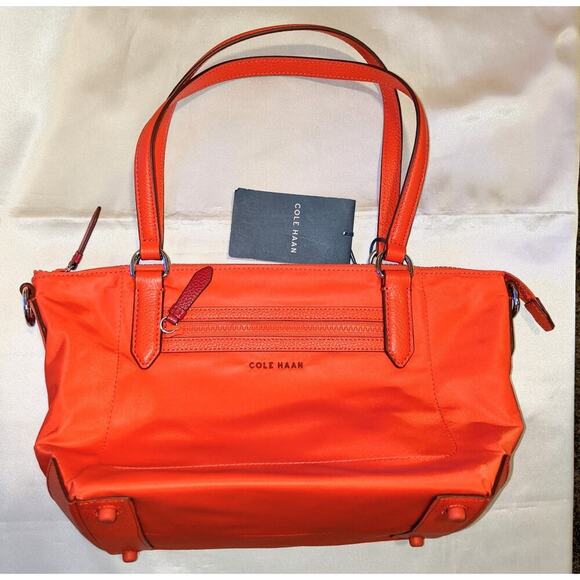 NWT Cole Haan Sport Soft Zip Tote Grand Pro Blood Orange U05920 MSRP $178 - Picture 1 of 10